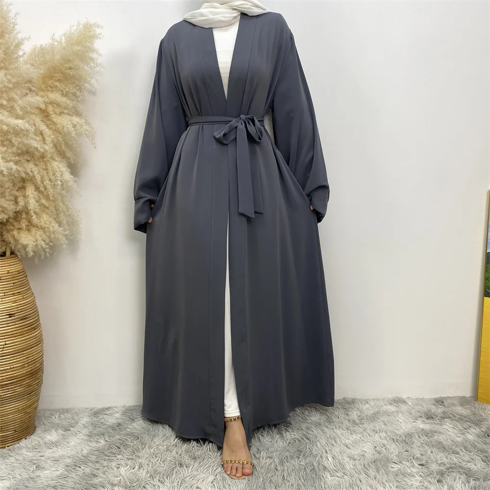 Muslim Fashion Dubai Abaya Long Hijab Dresses with Belt Islam Clothing Abayas African Dresses for Women Kaftan Robe Musulmane M