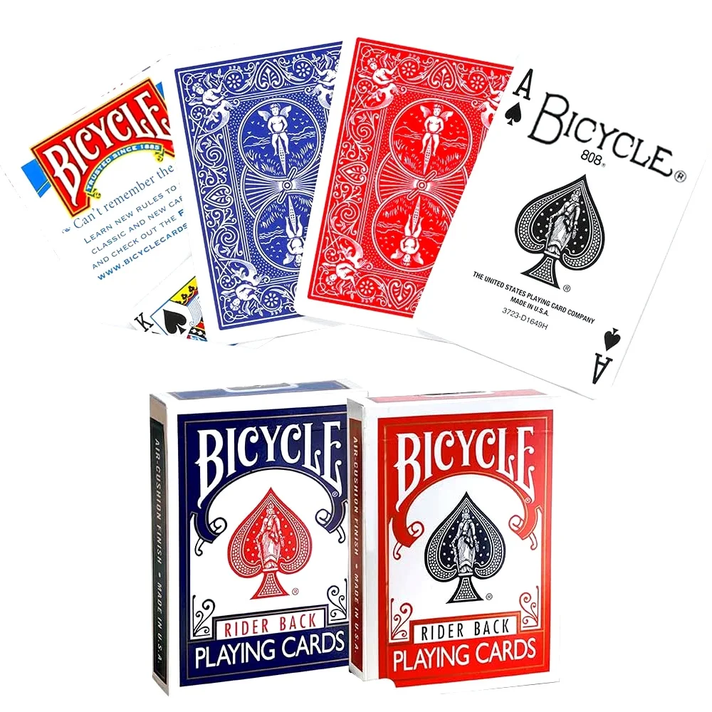 Bicycle Rider Back Playing Cards Standard Index Red Black Decks of Cards Premium Poker Cards for Blackjack Casino Family Games