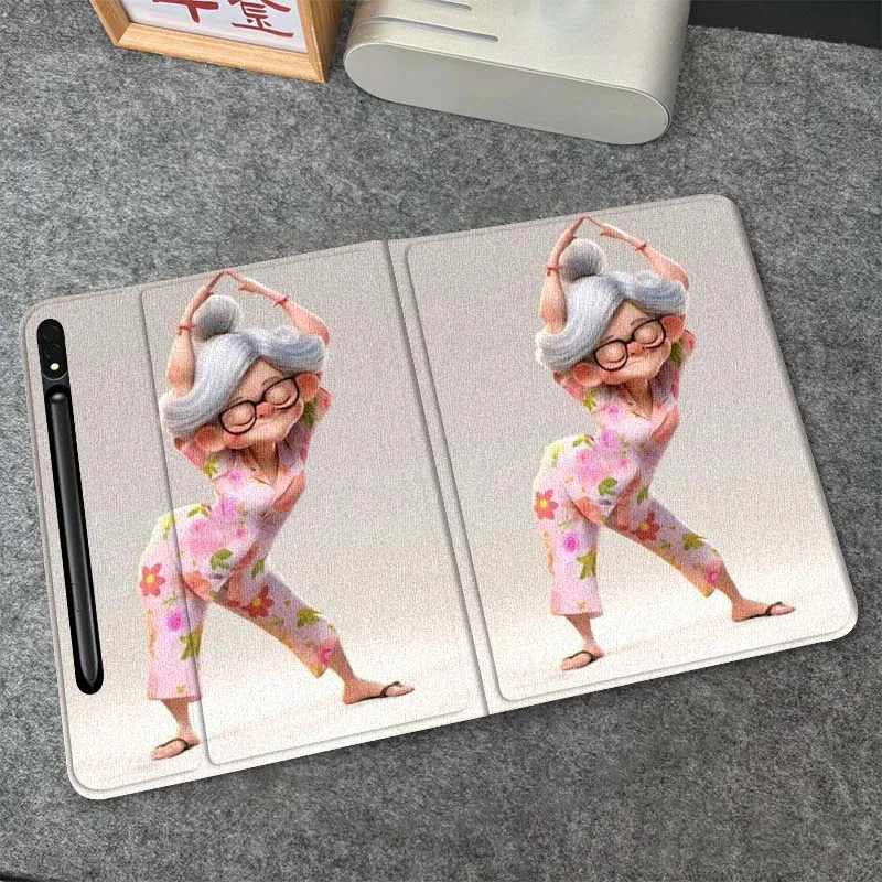 

Чехол для планшета Samsung Galaxy Tab S10 S9 S8 S7 FE Lite с милым мультяшным рисунком девочки, мягкий, гибкий, с поддержкой