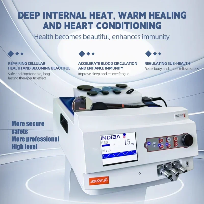 Thermal System CET RET Smart Diathermy Machine Indiba Tecar Physiotherapy 448khz ER45 Body Shaping