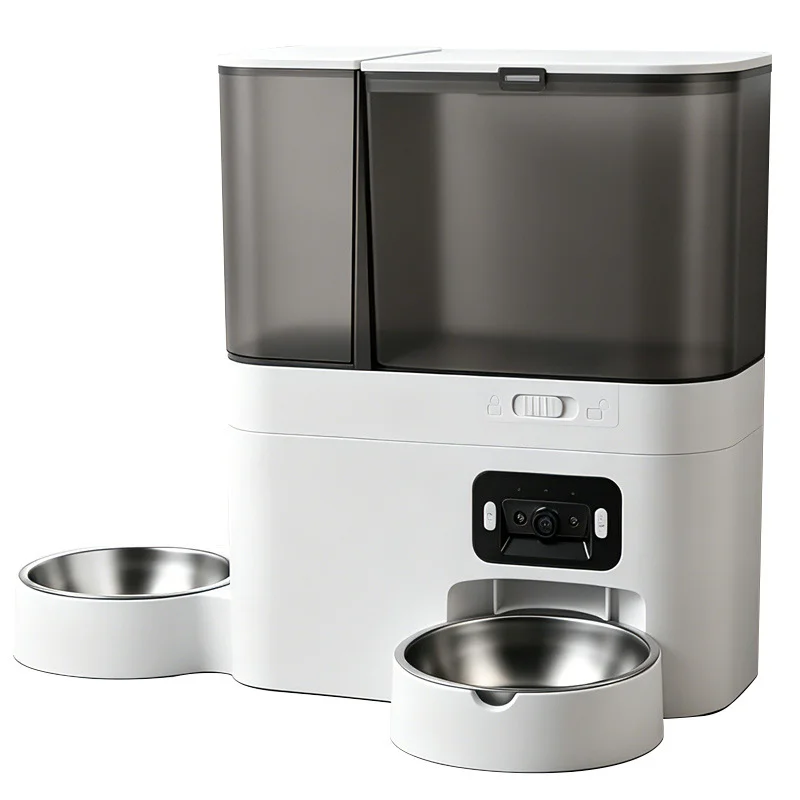 All-in-one pet feeding and drinking machine, HD camera, Tuya WiFi, APP remote control for scheduled feeding