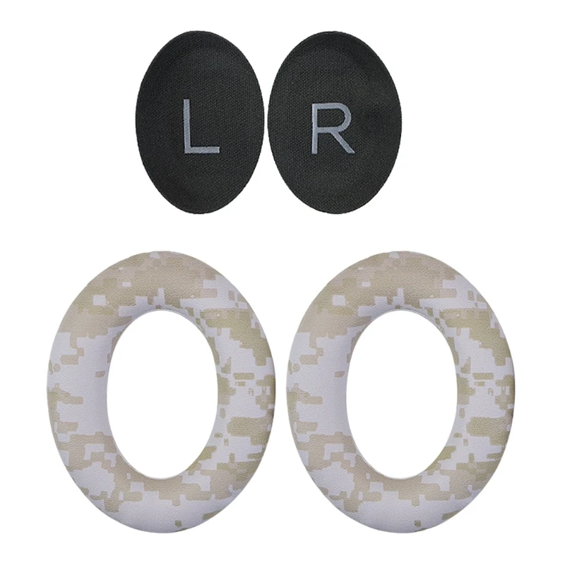 K1AA ソフトプロテインイヤーパッド交換用 QC45/QC15/QC25/QC35 オーバーイヤーヘッドフォンイヤーカップの快適性とノイズ分離性の向上