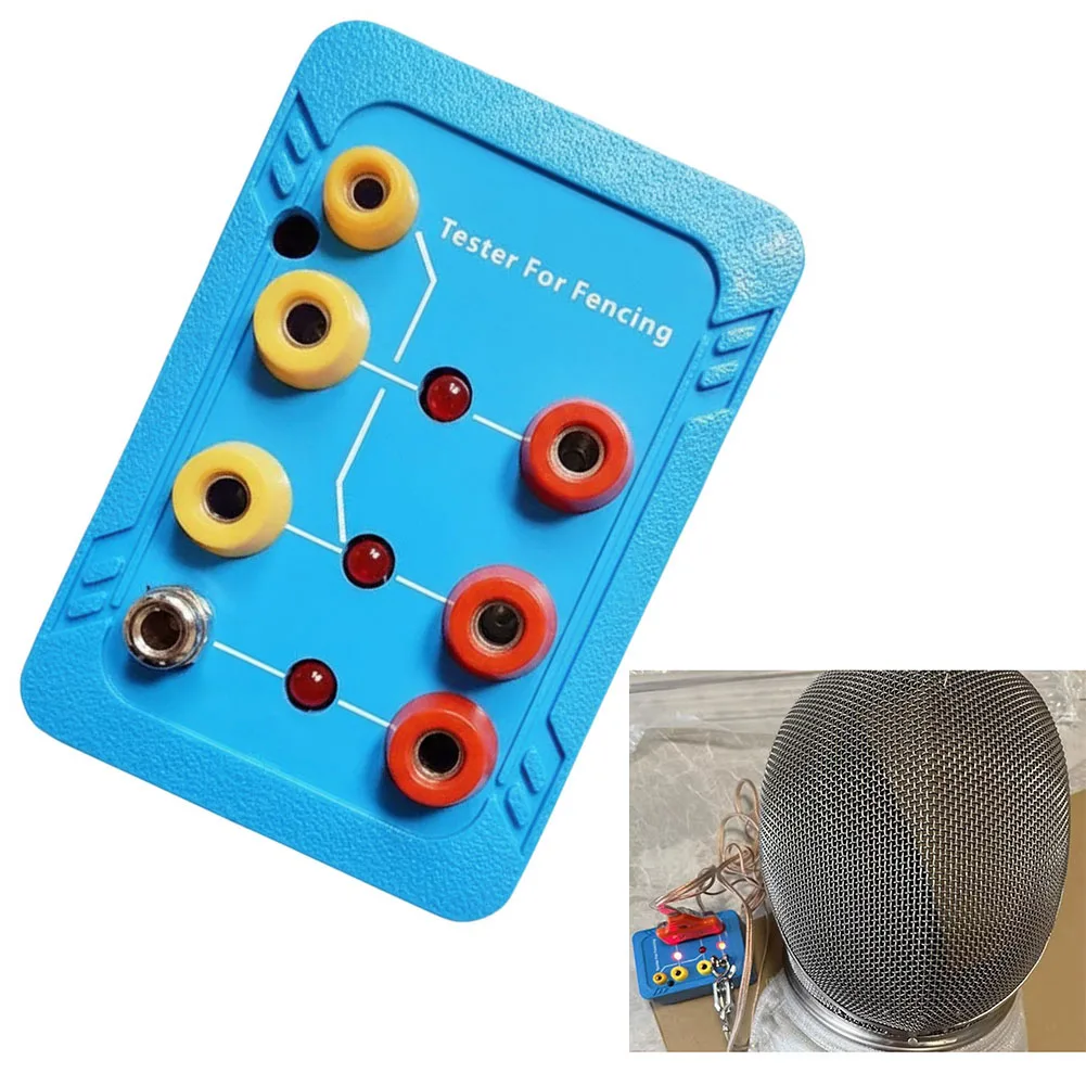 Dual-Socket Tester Fencing Tester Insulated Plastic Body Hand Cable Continuity For Competition For Foil For Epee