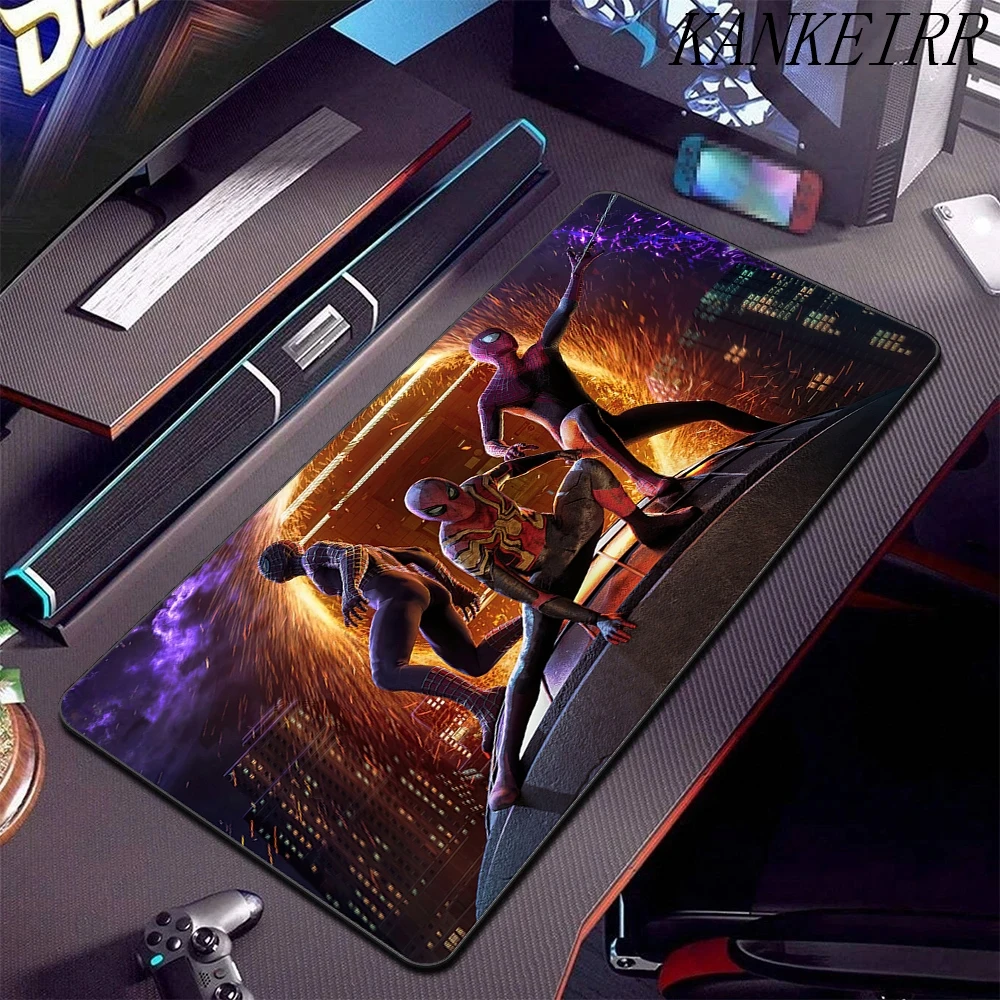Gaming Mouse Pad 100x50cm Oversize Keyboard Pad Marvel Spider-Man Mousepad Computer Rubber Non-slip Base Desk Mats For CS GO LOL