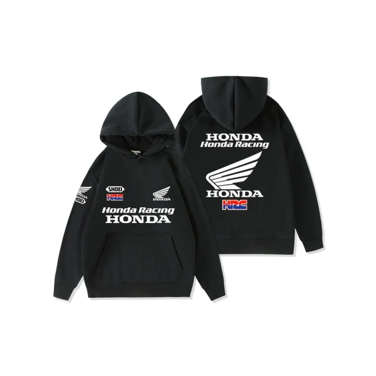 Honda motocicleta moda roupas de corrida fábrica equipe marquis asa ouro outono e inverno moletom com capuz solto roupas masculinas