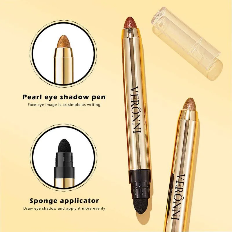 6 Kleuren Parelmoer Oogschaduw Potlood Waterdicht Langdurige Glitter Glinstert Oogschaduw Pen Eyeliner Stok Ogen Make-Up Tools