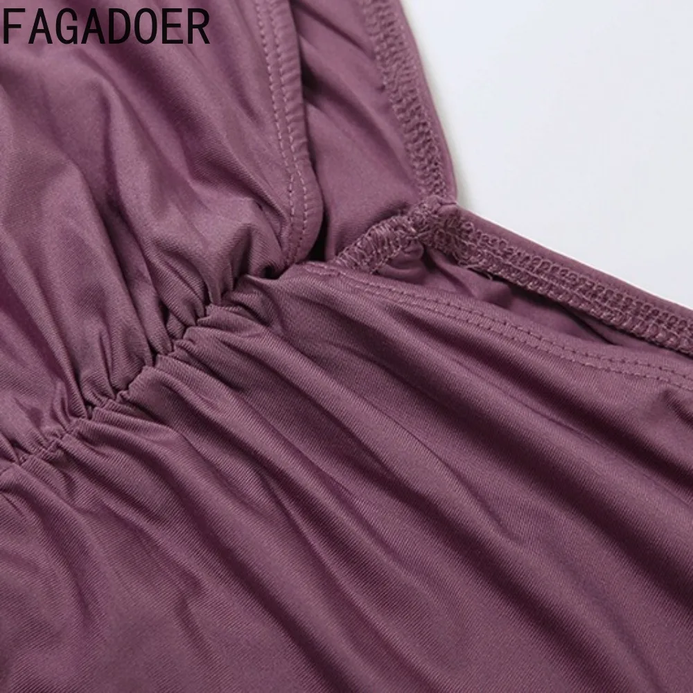 FAGADOER Y2k Fashion 2 Piece Sets Woman Outfit Halter Sleeveless Backless Bodysuits and Pants Suits Female Streetwear Clothing