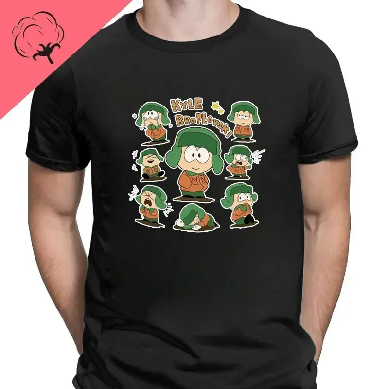 S-South Park Men\'s and Women\'s T-shirt Cute Anime Straight Uttta Cycling Stan Kyle Eric Cartman Kenny Printed Tops Streetwear