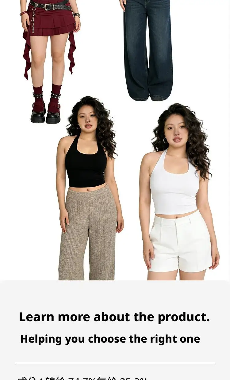 S-3XL Für 40-90kg Übergrößen Neckholder-Camisole-Top für Damen mit Brustpolster, schönem Rückendesign und festem Cup, Tanktops – Detail 11