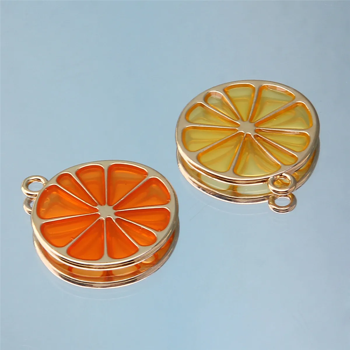 10pcs Colorful Cherry Strawberry Lemon Fruit Enamel Charms DIY Keychain Necklace Earrings Making Accessories