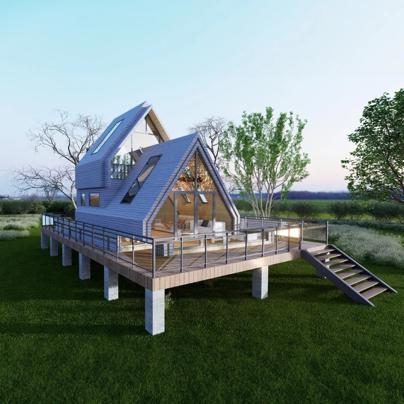 أطقم منزل إطارية أسترالية مسبقة الصنع، منازل خشبية جاهزة لفندق فيلا فاخرة