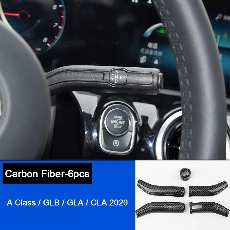 For Mercedes Benz A C E GLC W205 W213 X253 GLA CLA W176 W246 X156 Car Wiper Shift Lever Cruise Sequins Cover Trim Frame Stickers