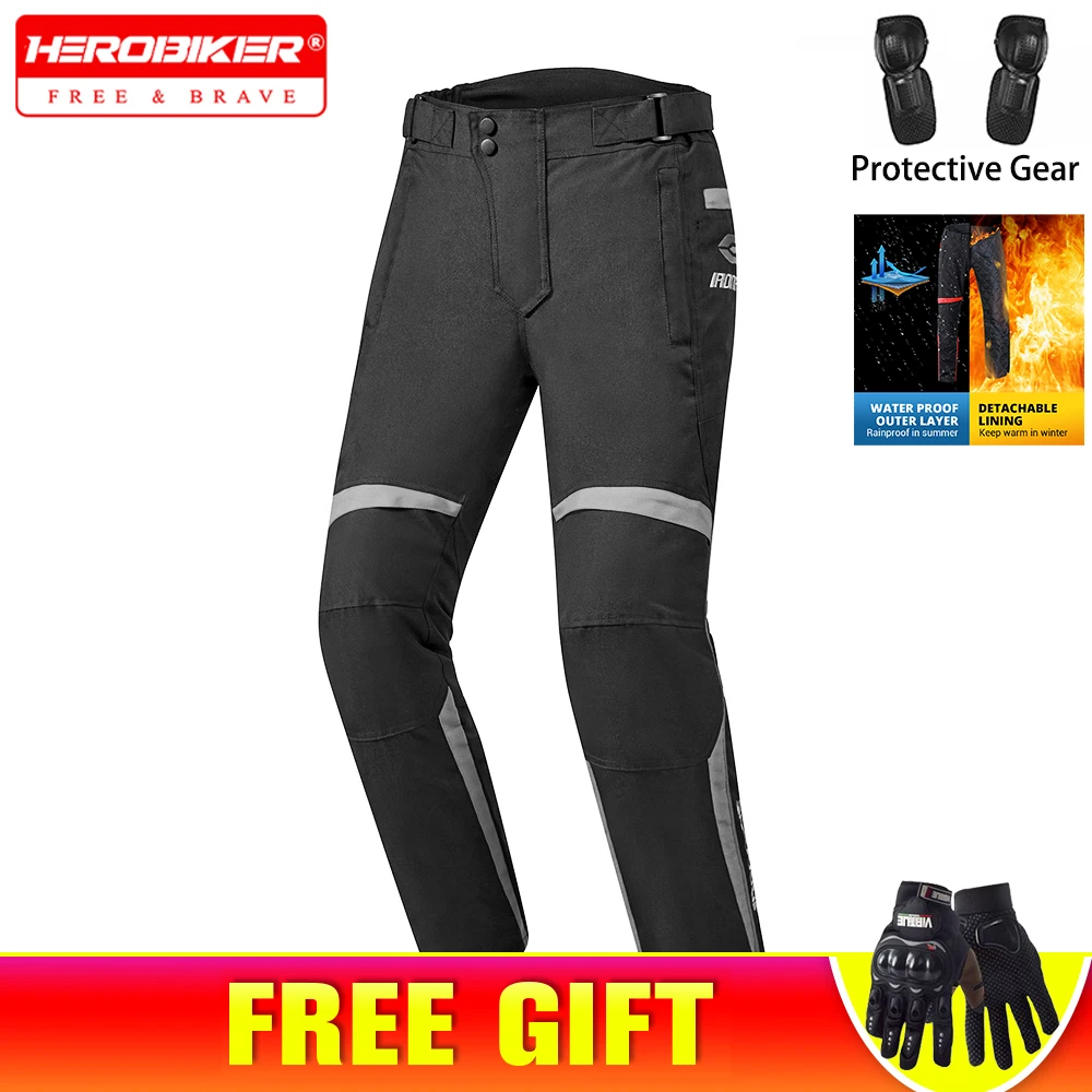 

HEROBIKER Motorcycle Pants Man Waterproof Riding Motocross Enduro Racing Pants Windproof Coldproof Motorbike CE Protection Gear