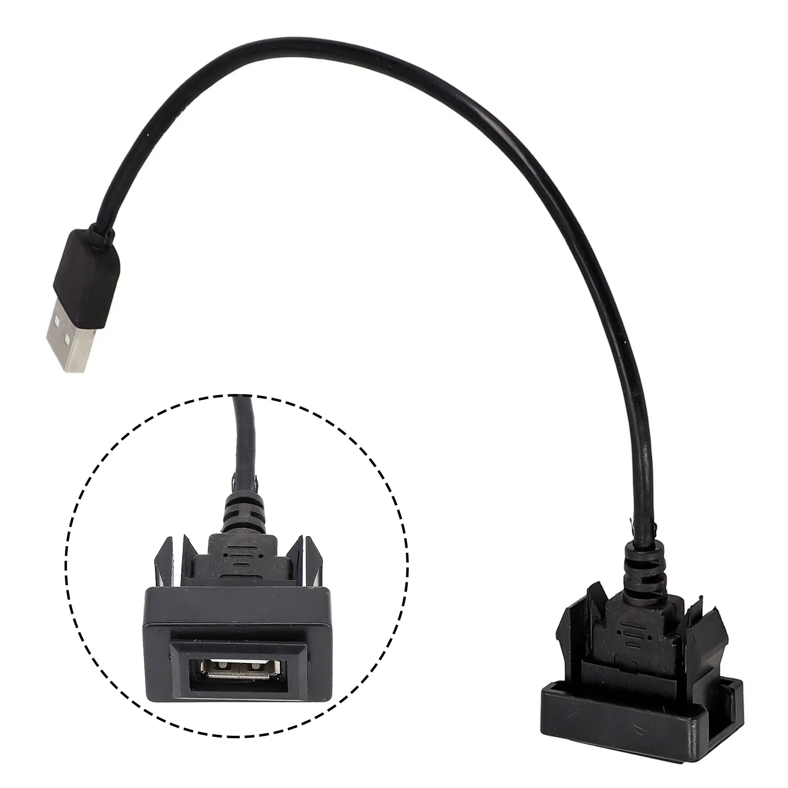 For Dash Flush Mount USB Panel Extension Cable Adapter Compatible with For Toyota For Vios Interior Installation