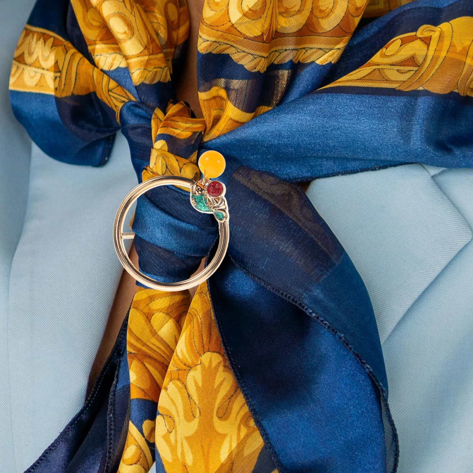 10Pcs Small Metal Scarf Ring Buckle Clip for Women Cardigan Shawl Buckle Scarf Accessories Fashion Buckles Accessories