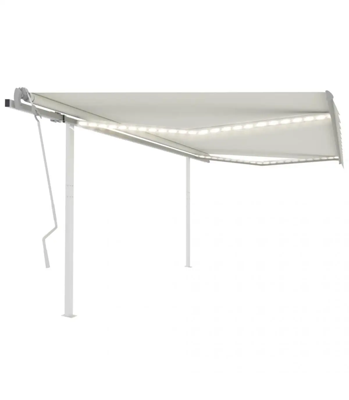 4x3 m cream color LED retractable awnings manual awnings