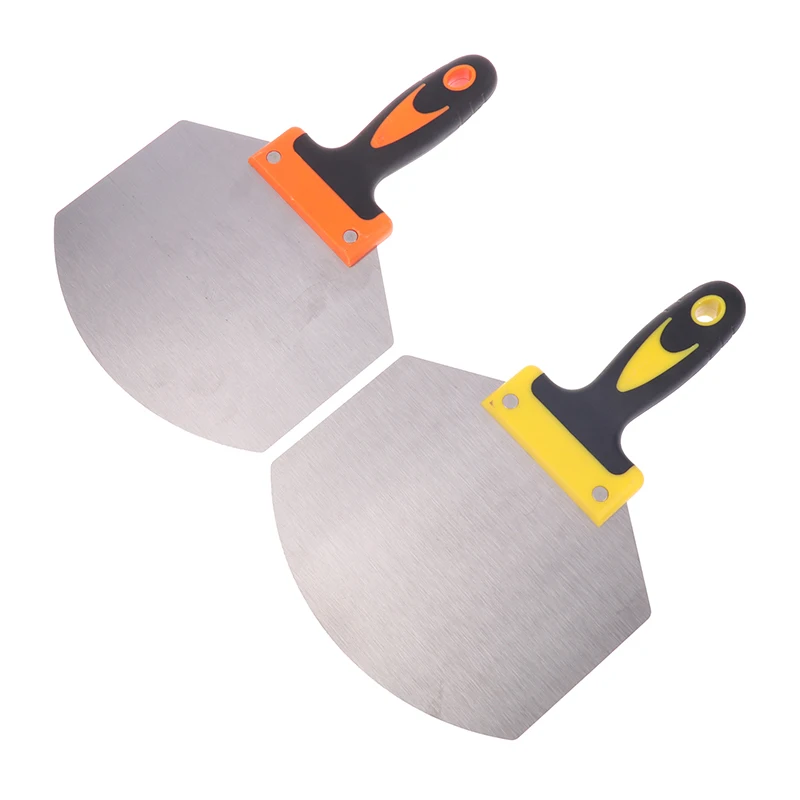 

Putty Knife Stainless Steel Bucket Scoop Arc Shape Shovel Putty Knife Scraper Hand Tool Drywall Finishing Plaster Trowel