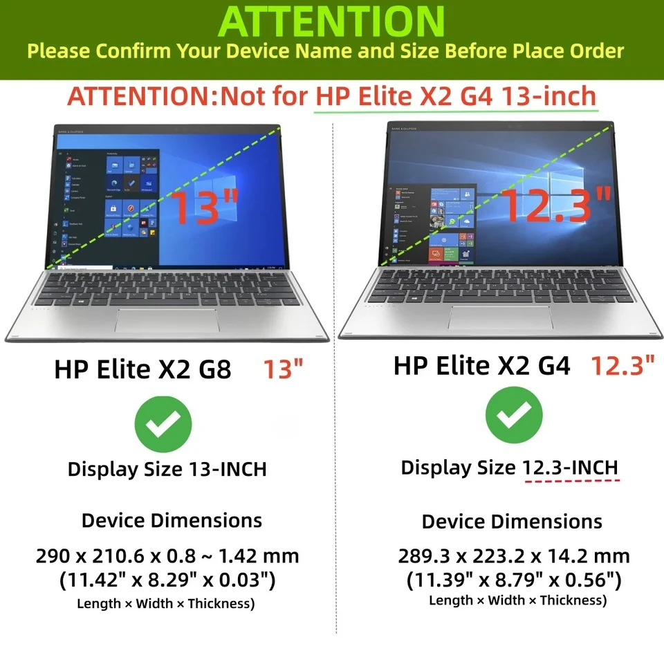 Business Cover for HP Elite X2 G8 13 Inch Tablet Premium Pu
