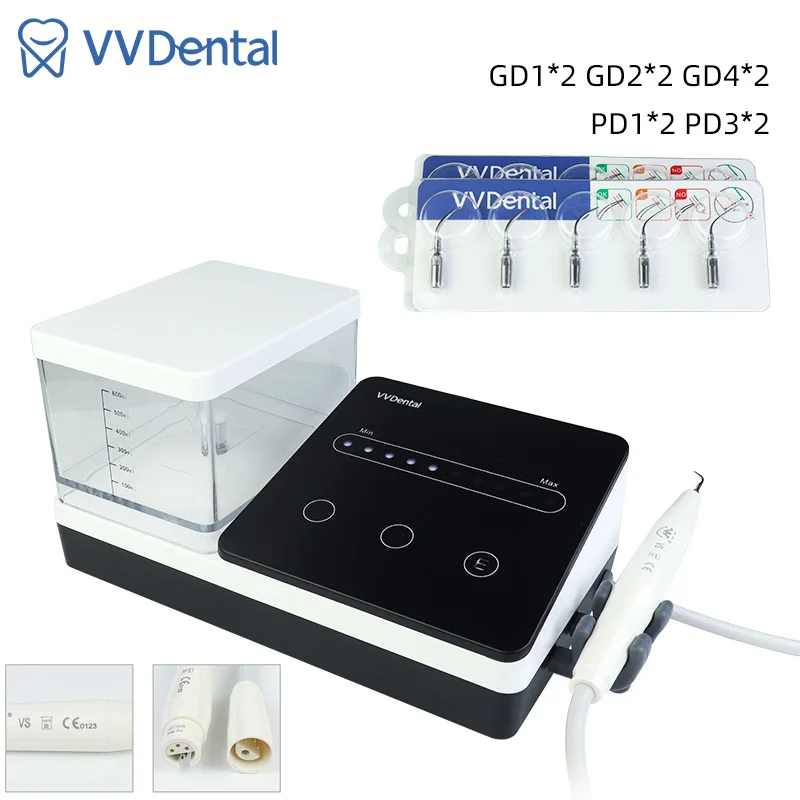 Dental Ultrasonic Scaler Machine With One Click Cleaning Water Supply Bottle Teeth Cleaner Remove Tooth Calculus Smoke Stains