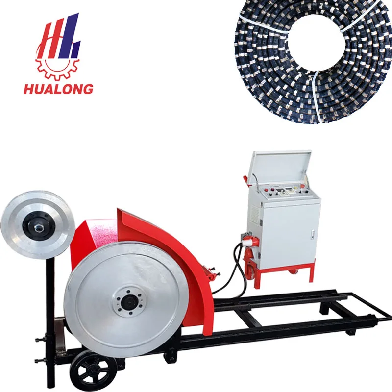 Hualong Stone Machinery China Granite Quarry Marble Block Trimming Diamond Wire Saw Cutting Machine For Concrete Cutting