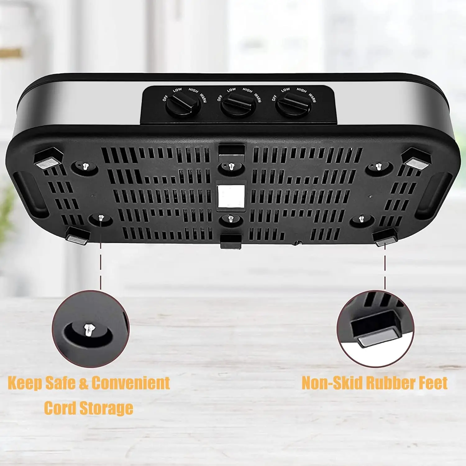 Dreifach-Schongarer, 3 * 1,5 Quart Buffet-Server und Wärmer, 3 Töpfe Buffet-Schongarer, verstellbare Temperaturdeckelstützen aus Edelstahl