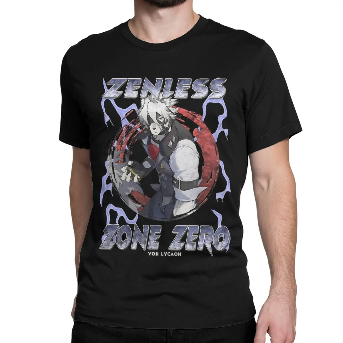 Leisure Zenless Zone Zero Von Lycaon T-Shirt for Men Women O Neck 100% Cotton T Shirts Game Tees New Arrival Clothing