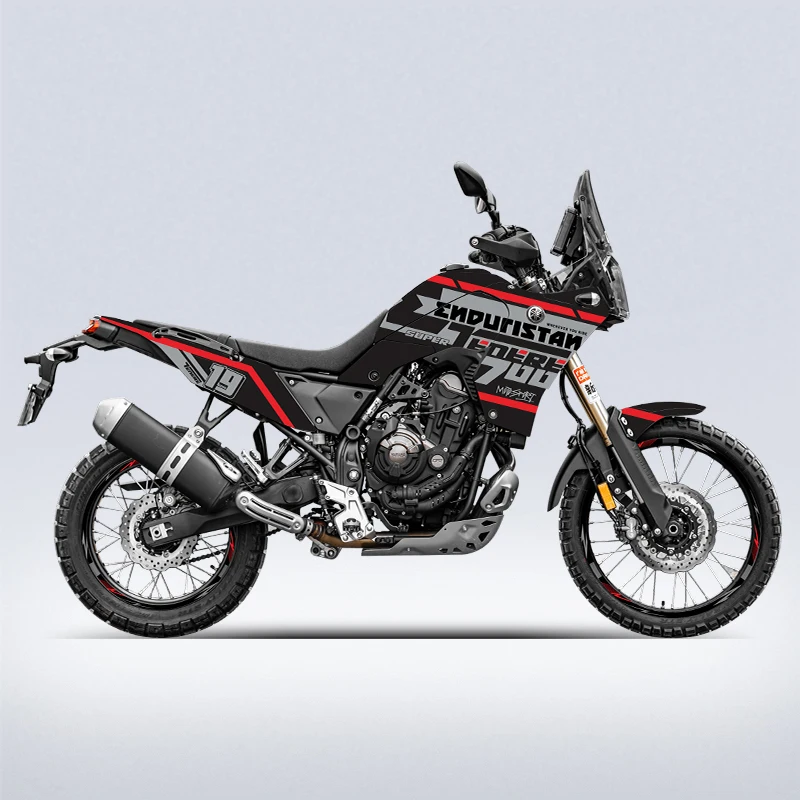 Stickers used for YAMAHA TENERE 700 accessories Iridescent Decals High-Gloss Vinyl off-road styling Motorcycle stickers
