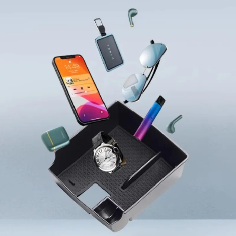 لتويوتا كورولا كروس E210 2018 ~ 2023 سيارة مركز وحدة التحكم مسند الذراع صندوق تخزين غطاء أشتات ترتيب درج منظم اكسسوارات #4