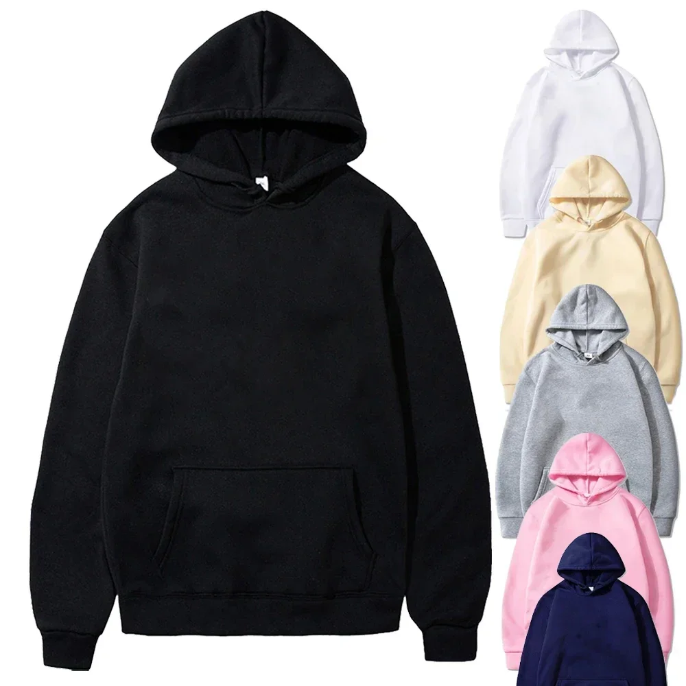 Oversized Unisex Men\'s Casual Hoodies Women\'s Warm Hoodies Spring Autumn Pullovers Fashion Black Multiple Colour Sweatshirts Top