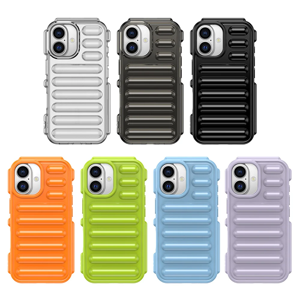 Air Cushion Capsule Shockproof Phone Case For iPhone 16 15 14 11 12 13 Pro Max X XR XS Armour Protective Back Cover for Apple 15