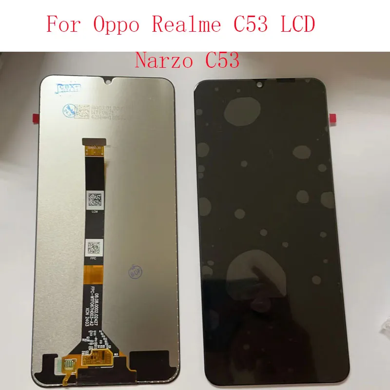 

AAA Original 6.74‘’ For Oppo Realme Narzo N53 RMX3761 LCD Touch Screen Digitizer Replacement For Realme C53 LCD RMX3760 Display