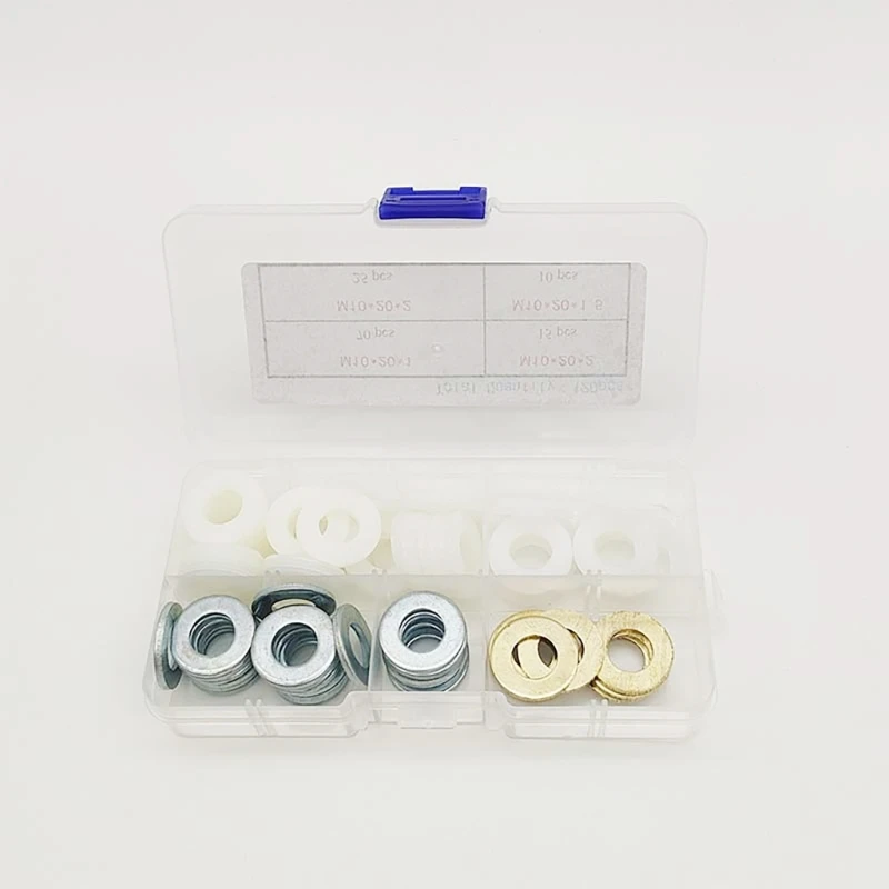 Multipurpose Metal Washer Set with Rubber Rings Comprehensive Washer Assortment Upgrades for Furniture Stabilization 37JD