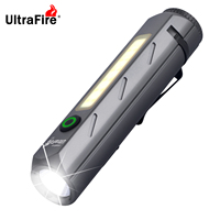 UltraFire S2 Powerful LED Flashlight USB C Rechargeable Edc Torch Magnetic Portable Lantern 8 Modes Hand Lamp for Camping Hiking