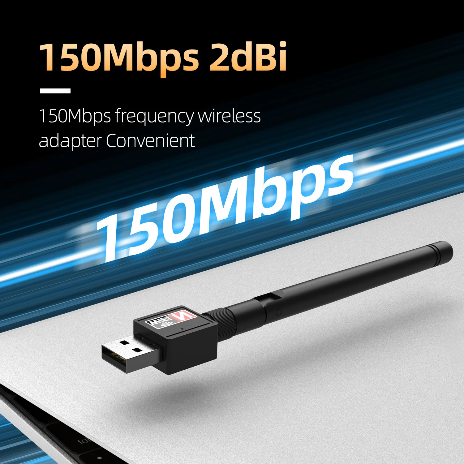 USB WiFi Adapter for Desktop, PIX-LINK 150Mbps Wireless Network for PC, WiFi Dongle Support Windows