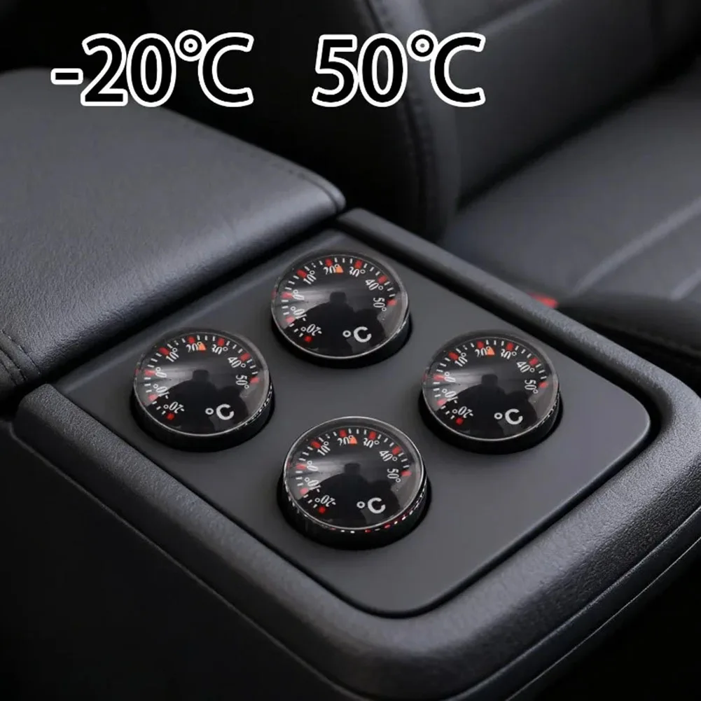 Waterproof ABS Car Thermometer 2x2cm 20C to 70C Range for Automotive Dashboard Windshield Refrigerator Wardrobe Monitoring
