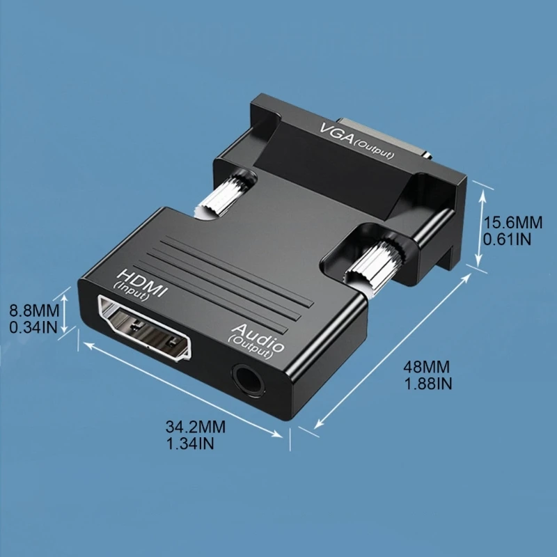 Konwerter kompatybilny VGA na 1080P Adapter żeński na VGA kompatybilny do komputera PC Laptop Projektor filmowy HDTV