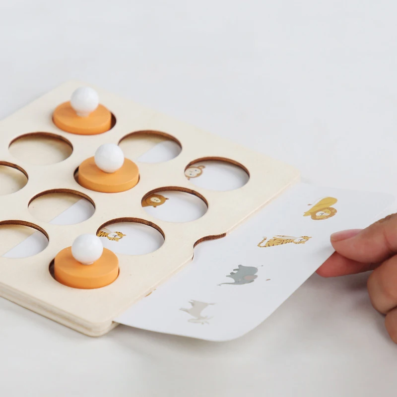モンテッソーリ記憶マッチチェスゲーム 3D パズル木製早期教育家族パーティーカジュアルインタラクションゲームおもちゃ子供のための子供
