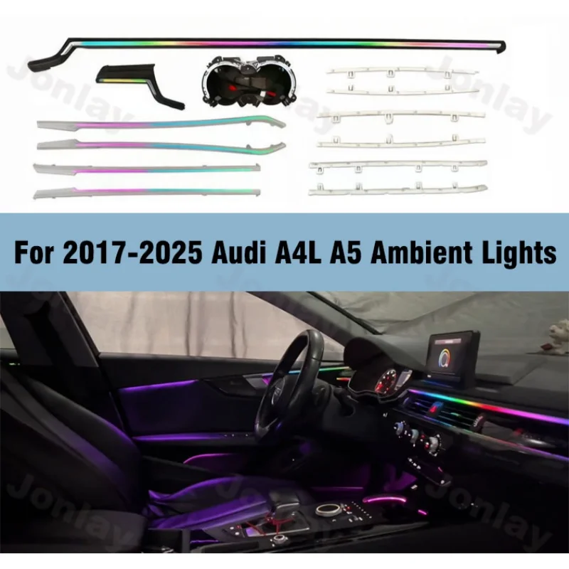 

Jonlay Ambient Light For A4L S4 B9 A5 S5 2017-2025 Interior Atmosphere Lamp Decorative Trim Lighting Car Mood Light Auto
