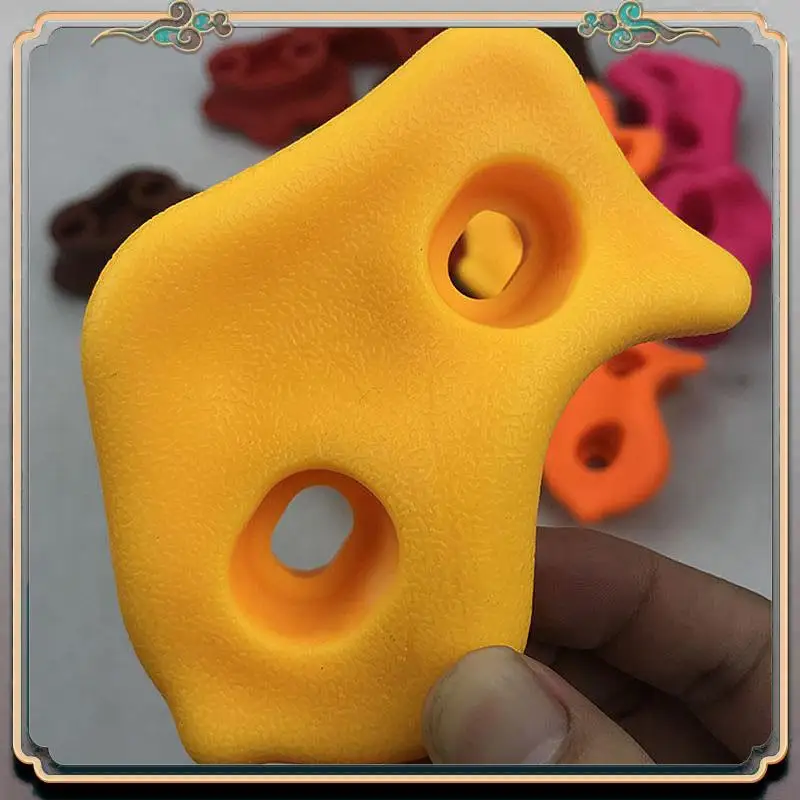 

Durable 10Pcs Mixed Color Plastic Children Kids Rock Climbing Wood Wall Stones Hand Feet Holds Grip Kits With Screws
