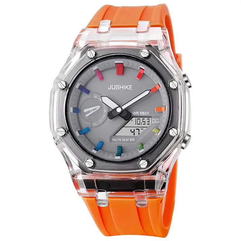 Herenhorloge Student elektronisch horloge Multifunctioneel sportwaterdicht nachtgloed elektronisch horloge