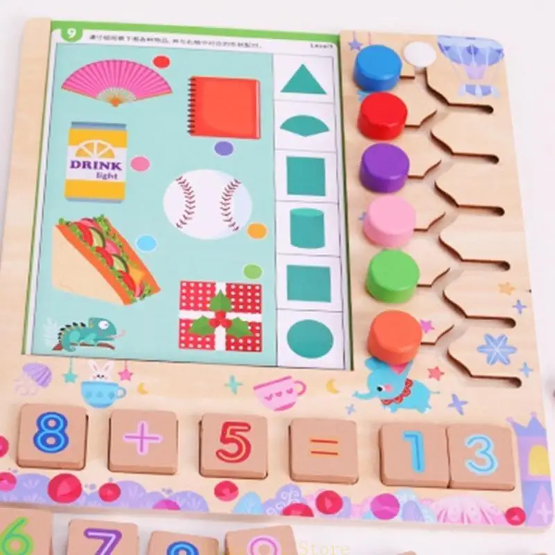 E7CE Board Entrate Toy Math Learning Sordinting Forme per i ragazzi asilo