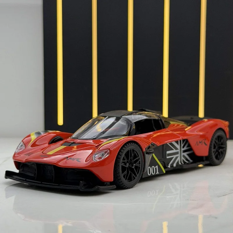 

1:32 модель Valkyrie Roadster, светодиодный светильник, игрушечный автомобиль из сплава, имитация спортивного дисплея, гиперкар для мальчиков, детский коллекционный подарок