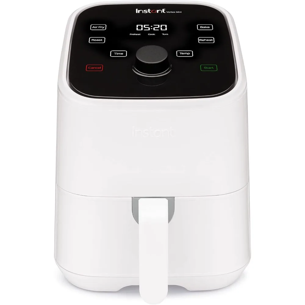 

2QT Mini Air Fryer,Small Air fryer that Crisps,Reheats,Bakes, Roasts for Quick Easy Meals,Includes over 100 In-App Recipes,White