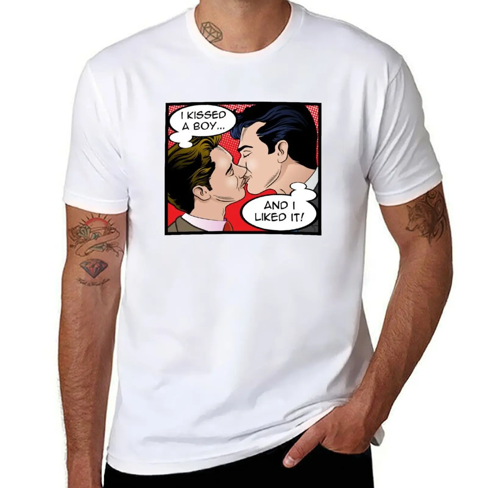 

I Kissed a Boy and I Liked it T-Shirt t shirt man cotton t shirt man designer T-Shirt