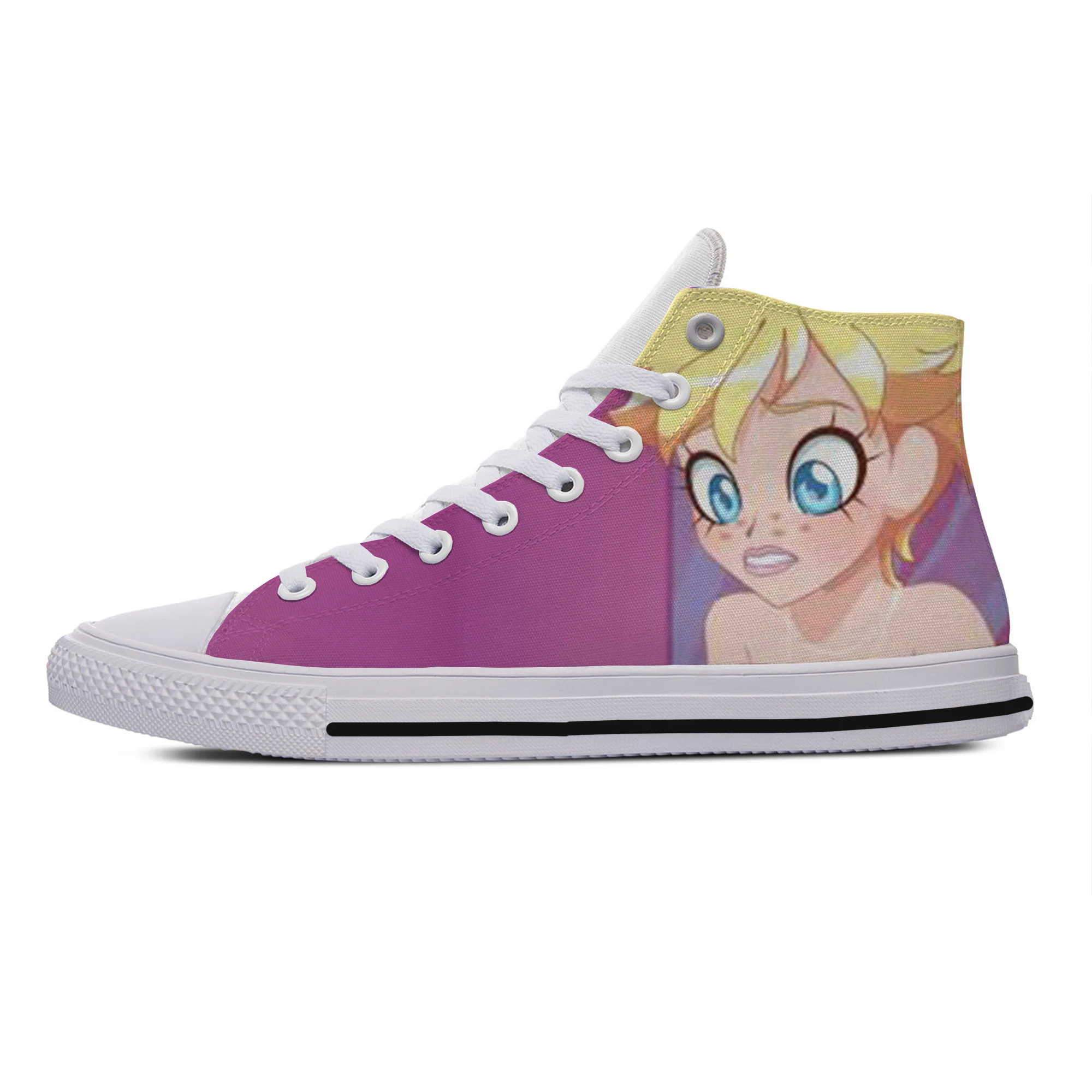 

Кроссовки LoliRock мужские/женские, модная повседневная обувь с забавным мультяшным рисунком, легкие высокие кеды для скейтборда, лето