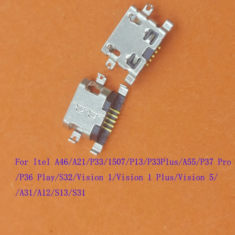 10-100Pcs Port Connector Plug Usb Charger Charging For Itel P36 Play P37 Pro A31 A12 S13 S31 S32 A46 A21 P33  P13 A55 Vision 5