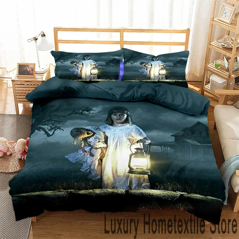 Horror Movie Annabelle Bedding Set,Duvet Cover Comforter Bed Set Quilt Cover Pillowcase,King Queen Twin Size Boys Girls Adults