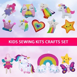 9/5Pcs DIY Sewing Kit Creative Kids Sewing Kits Crafts Set Educational DIY Felt Crafts Beginner Sewing Kit Felt DIY Toy Sets