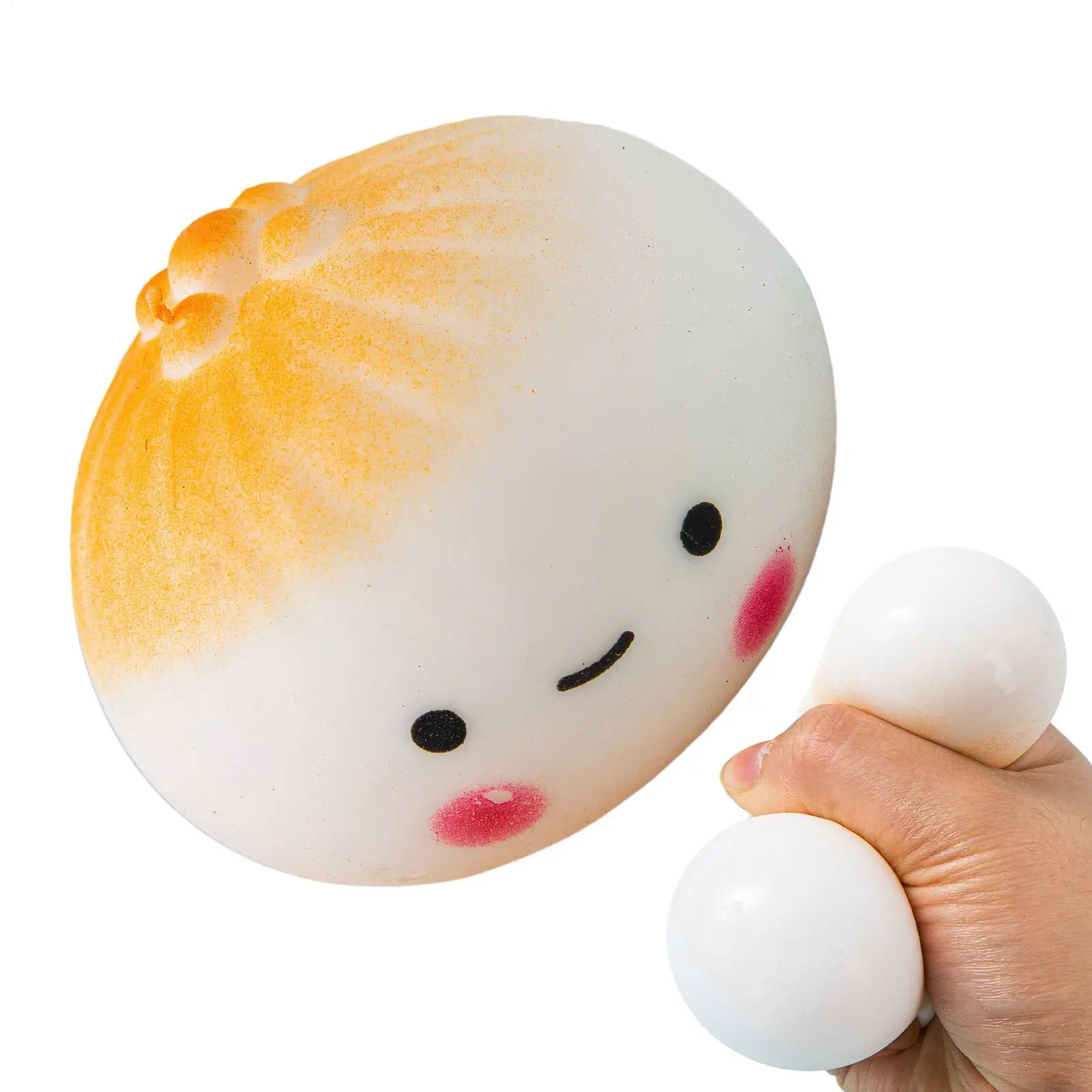 

Soft Stretchy Dumpling Stress Toy Realistic Squeeze Sensory Game for Friends Students Men Women Christmas Halloween Party Gift