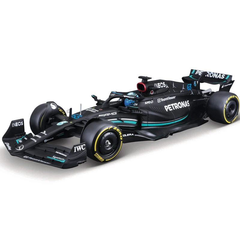 Bburago 1:24 W14 Mercedes-AMG F1 Team 2023 Large Size Special Edition #44 Hamilton Alloy Car Model Formula Racing Diecast Toy